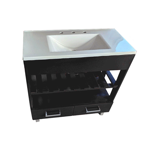 Utility Mueble Wengue 80 2Caj C/Deck S/Bacha Wmr08